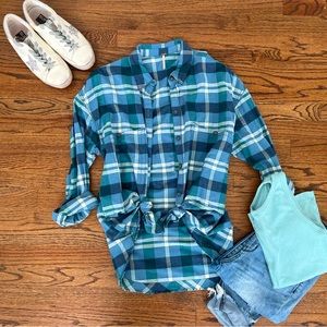 Free People Button Blouse Sz M